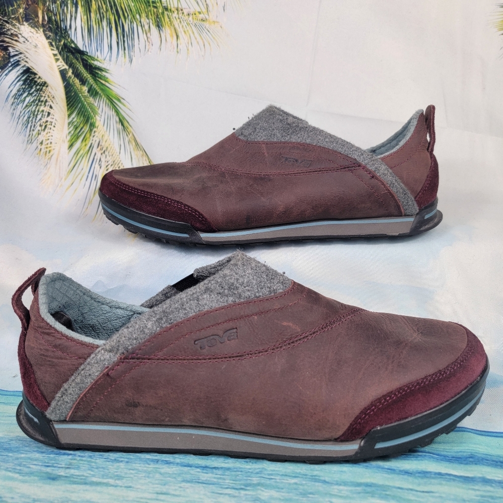Teva Haley Slip On Wool Lined  Leather Loafer Women's  11
